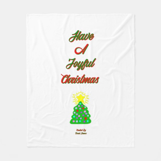 Joyful Christmas Medium Fleece Blanket (Vorderseite)