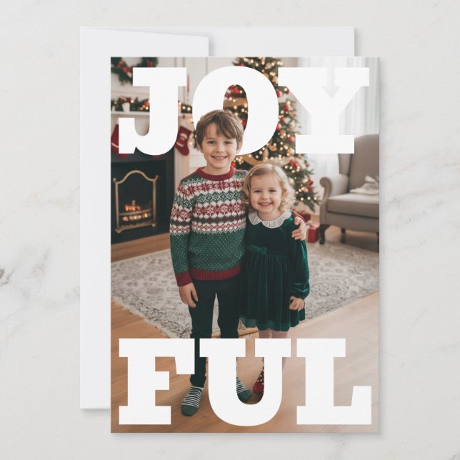 Joyful Christmas PhotoPop Card Feiertagskarte (Vorderseite)