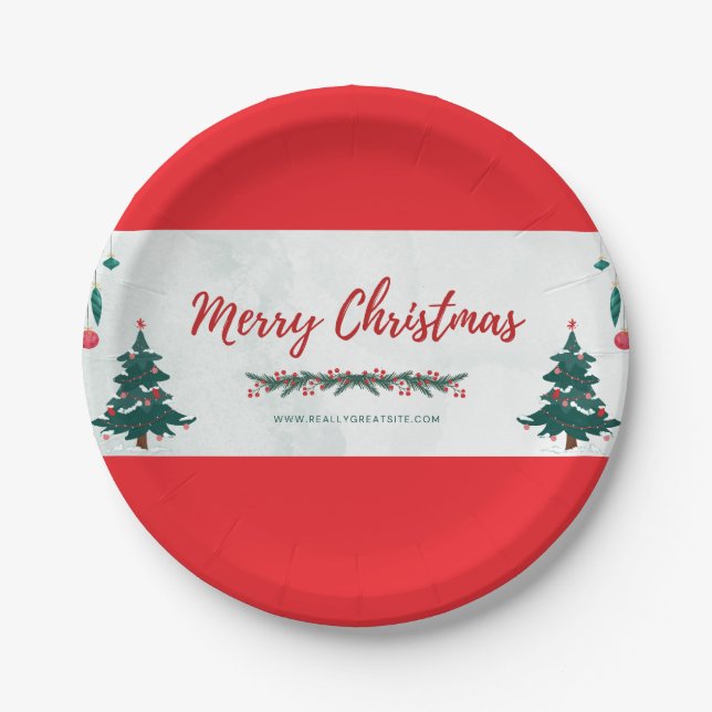 joyful Christmas spirit! Pappteller (Vorderseite)
