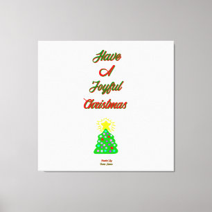 Joyful Christmas Wrapped Canvas Leinwanddruck