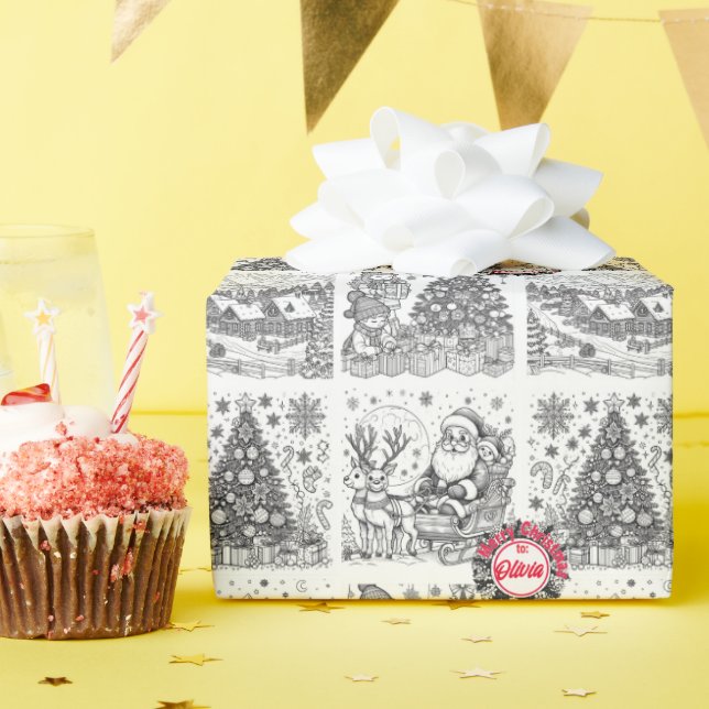 Joyful Colors Christmas Wrap Geschenkpapier (Geburtstagsparty)