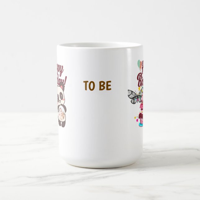Joyful Confetti Happy Birthday Grueting Kaffeetasse (Mittel)