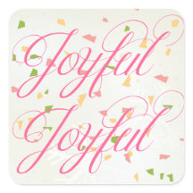 Joyful Confetti - Square Sticker