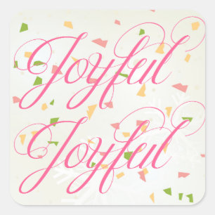 Joyful Confetti - Square Sticker