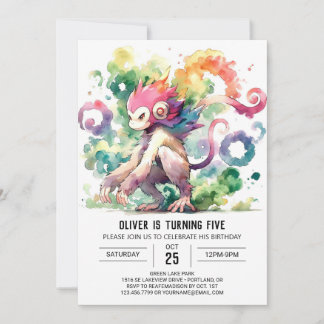 Joyful Custom Monkey Geburtstag Einladung