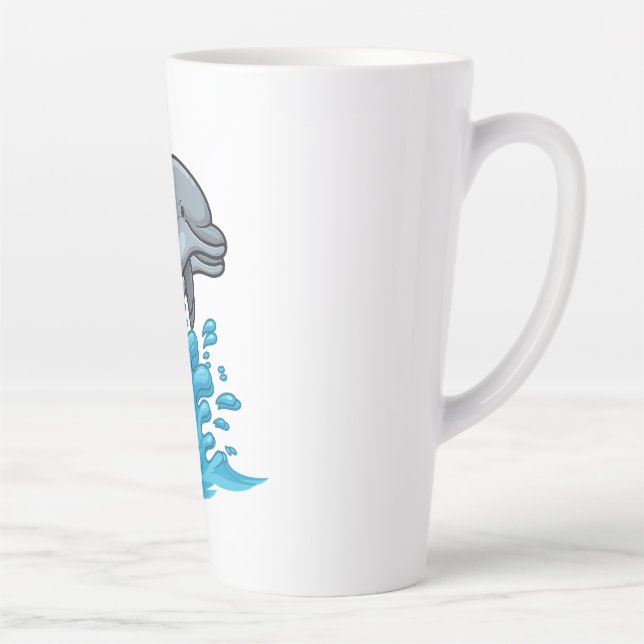 Joyful Dolphin Splash - Mug Milchtasse (Rechts)