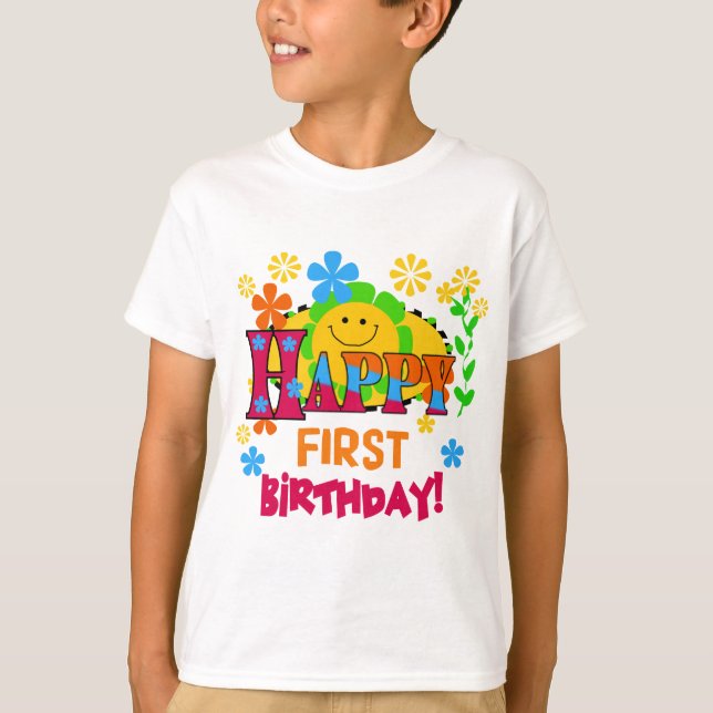 Joyful First Birthday T-shirts et cadeaux (Devant)
