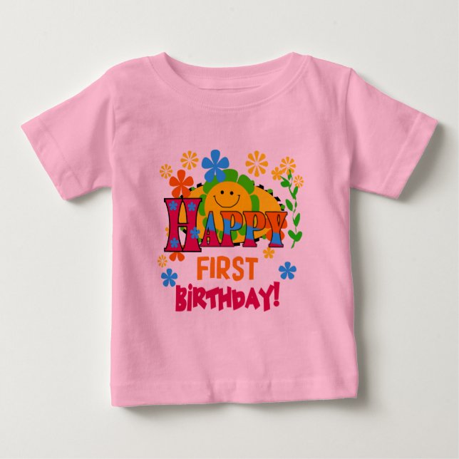 Joyful First Birthday T-shirts et cadeaux (Devant)