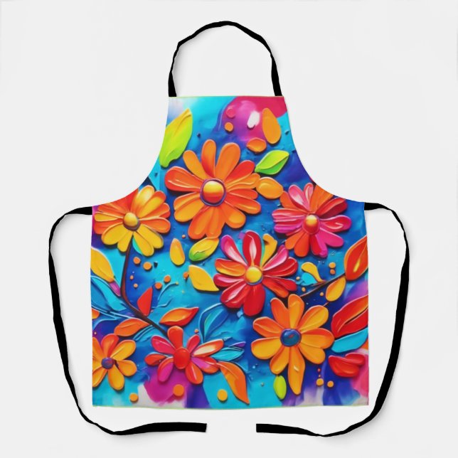 Joyful Floral Painting Schürze (Vorderseite)