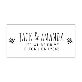 Joyful Floral Wedding Address Rubber Briefmarke Permastempel