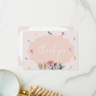 Joyful Floral Wedding Einladung Danke Cards