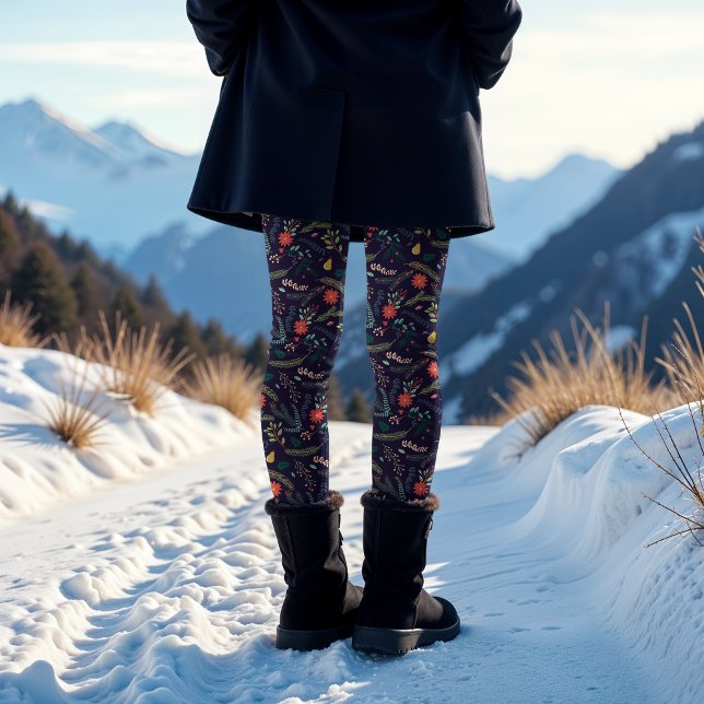 Joyful Foliage | Urlaub Gemustert Leggings (Von Creator hochgeladen)