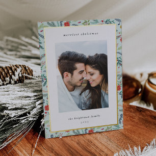 Joyful Foliage   Weihnachts-Foto Folien Feiertagskarte
