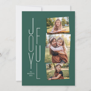 Joyful Foto Collage Green Ferienkarte Feiertagskarte