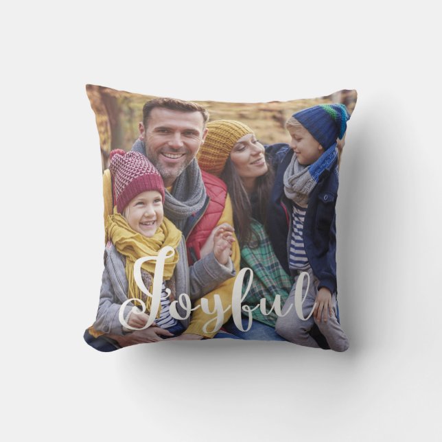 Joyful Foto Throw Cushion Kissen (Vorderseite)