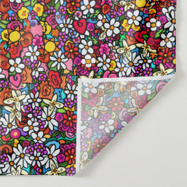 Joyful Garden Groovy Wandteppich