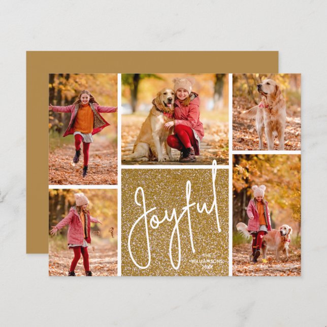 JOYFUL Gold Budget Ferienkarten (Vorne/Hinten)