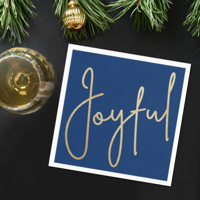 JOYFUL Gold Imitate Fossil on Blue Serviette (Von Creator hochgeladen)