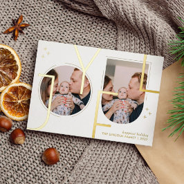 Joyful Gold Script Family Foto Folien Feiertagskarte