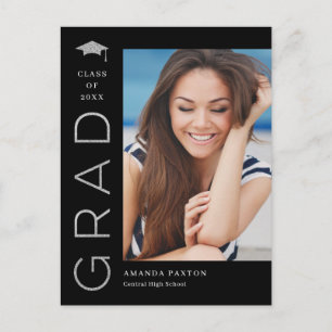 Joyful Grad Editable Color Abschluss Postcard Postkarte