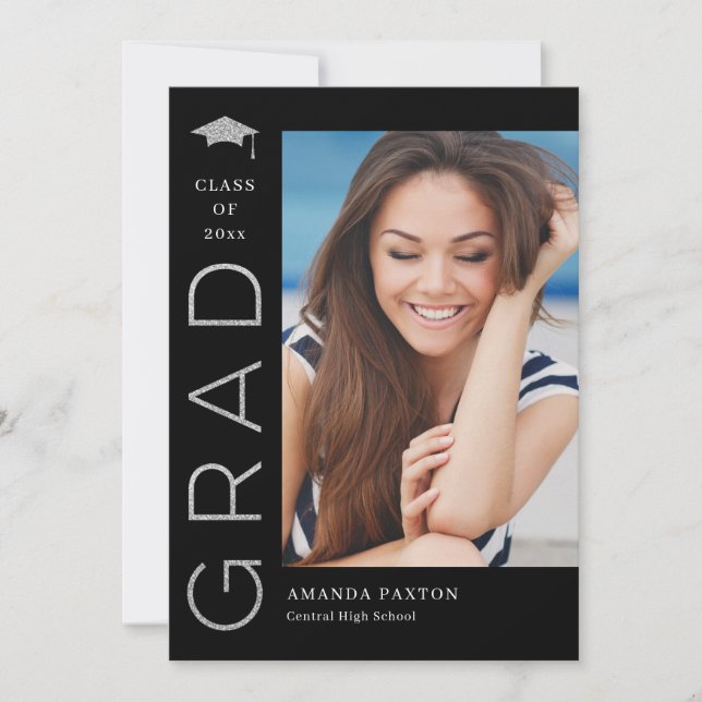 Joyful Grad Editable Color Graduation Invitation (Devant)