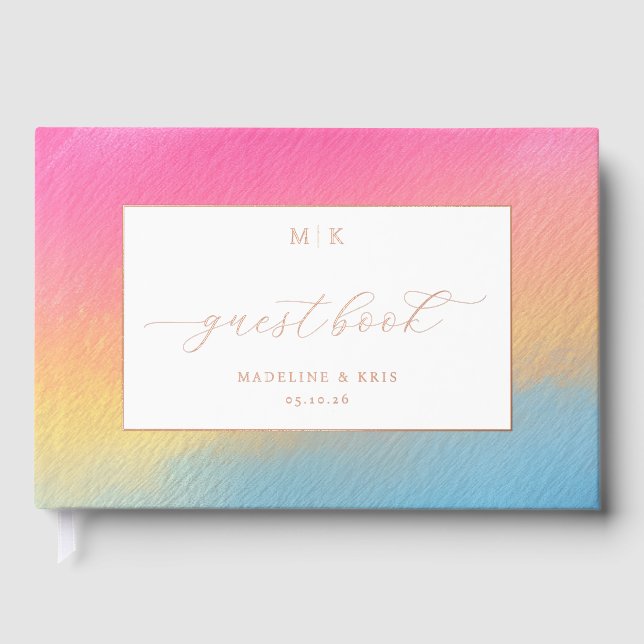 Joyful Gradient Guestbook Cover Gästebuch (Vorderseite)