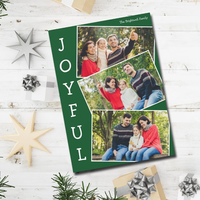 Joyful Green 3 Family Foto Collage Weihnachten (Von Creator hochgeladen)