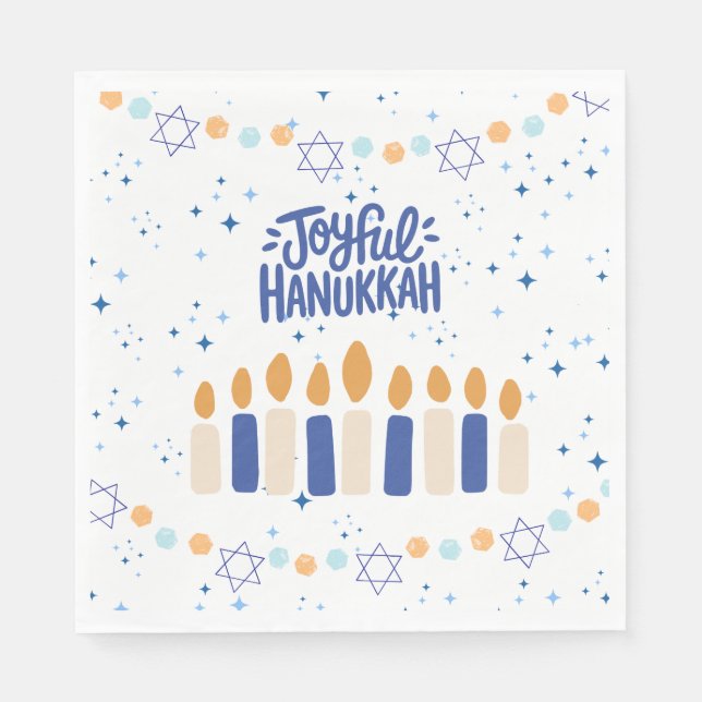 Joyful Hanukkah Serviette (Vorderseite)