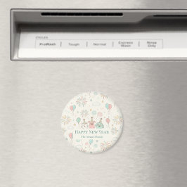 Joyful Happy New Year 2026 Keychain Magnet