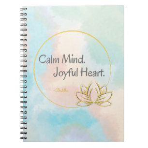 Joyful Heart Positive Mindful Buddha Zitat Notizblock