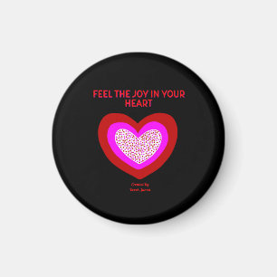 Joyful Heart Round Magnet