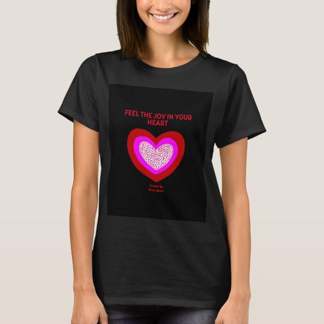 Joyful Heart Women's Black Basic T Shirt (Vorderseite)