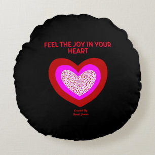 Joyful Hecht Round Throw Kissen