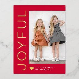 Joyful Herz bearbeitbarer Farbverlauf Postkarte