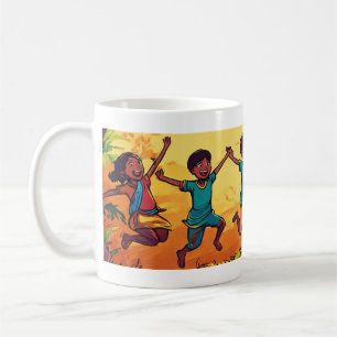 Joyful Indian Children - Conception de Mug dessiné