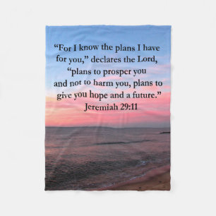 JOYFUL JEREMIAH 29:11 SUNRISE FLEECEDECKE