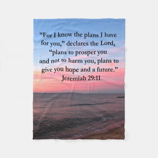 JOYFUL JEREMIAH 29:11 SUNRISE FLEECEDECKE (Vorderseite)