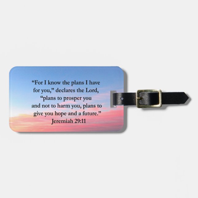 JOYFUL JEREMIAH 29:11 SUNRISE GEPÄCKANHÄNGER (Vorderseite horizontal)