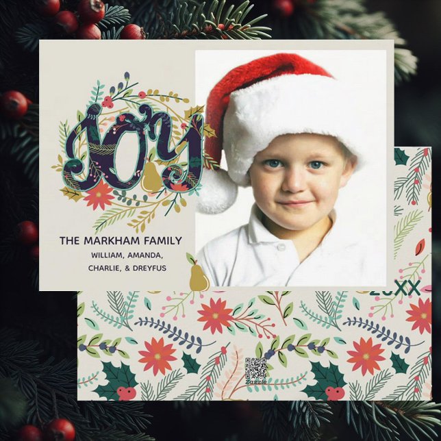 Joyful Joliday Foto Card Feiertagskarte (Von Creator hochgeladen)