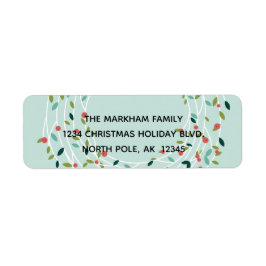 Joyful Joliday Rücksendeadressen-Aufklebers