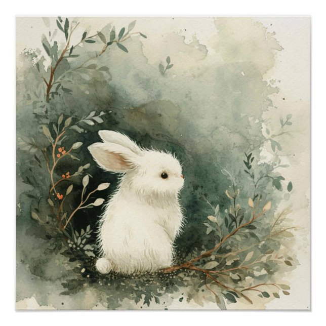 Joyful Jumpers: Ein bisschen Whimsy Bunny Poster (Vorderseite)