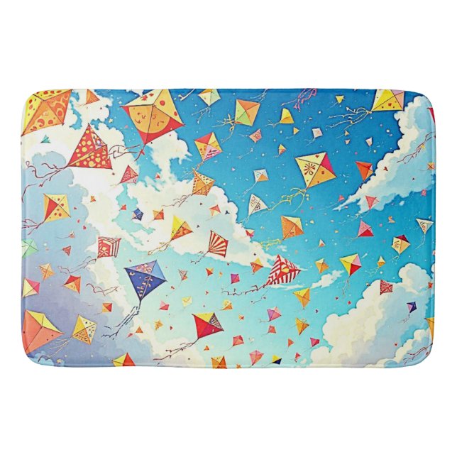 Joyful Kites Soaring High Badematte (Vorderseite)