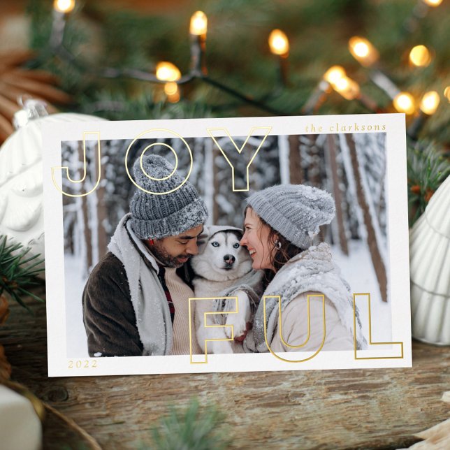 Joyful Letters Foil Carte de vacances (Créateur téléchargé)