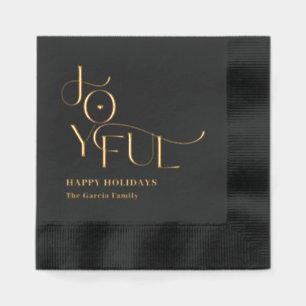 Joyful Life Holiday Party Fox Napkins Servietten Mit Folie