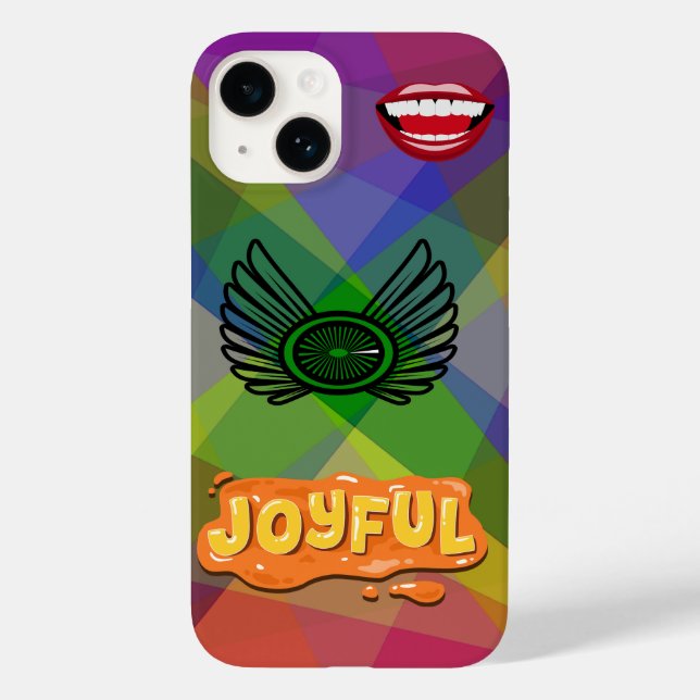 Joyful Lips & Wings Artistic Case-Mate iPhone 14 Hülle (Rückseite)