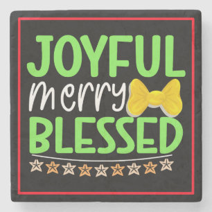 Joyful Merry gesegnet-81053 Steinuntersetzer