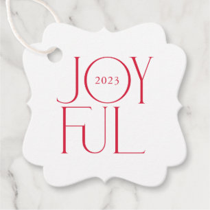 JOYFUL Modernes, minimales und feines Rot Geschenkanhänger