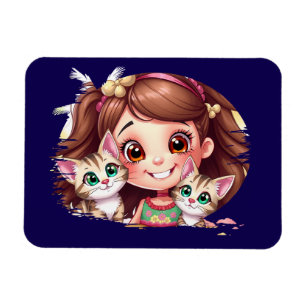 Joyful Moms with My Kitties Magnet