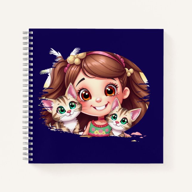 Joyful Moms with My Kitties Notizbuch (Vorderseite)