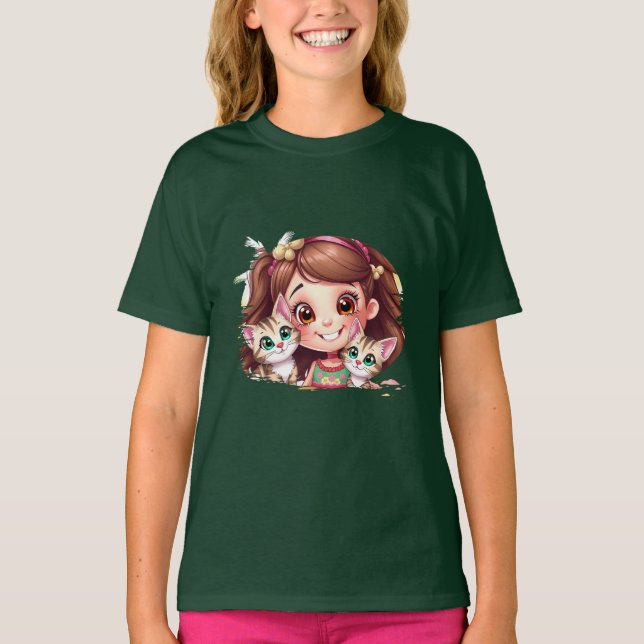 Joyful Moms with My Kitties T-Shirt (Vorderseite)